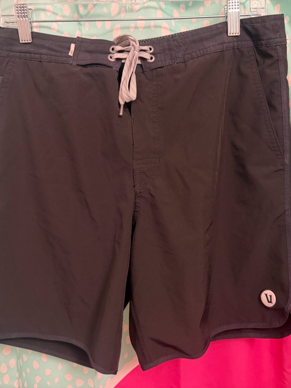 Men's Black and camo vuori Shorts with Drawstring